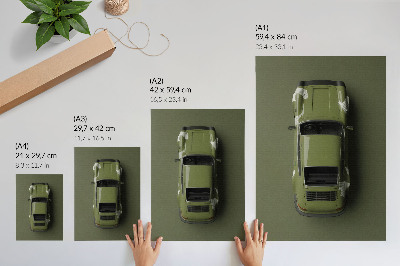 Impressão em tela Elegante carro verde minimalismo simplicidade