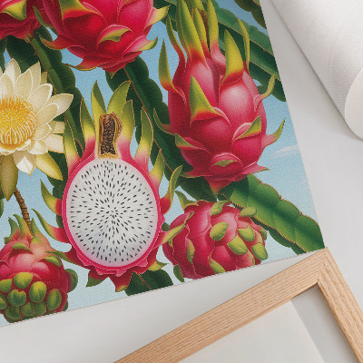 Arte de parede Frutas exóticas, cactos, céu, cores vibrantes