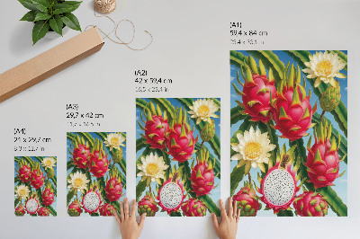 Arte de parede Frutas exóticas, cactos, céu, cores vibrantes