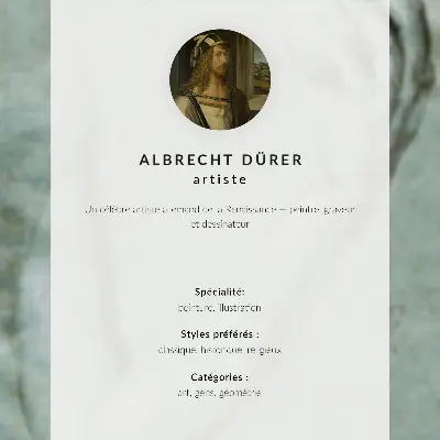 O Besouro Cervo de Albrecht Dürer (1505) impressão em tela