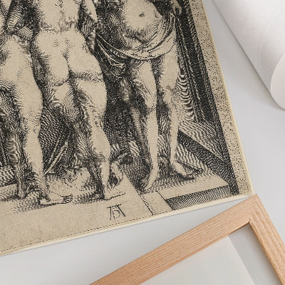 Poster decorativo Quatro Mulheres Nuas, de Albrecht Dürer