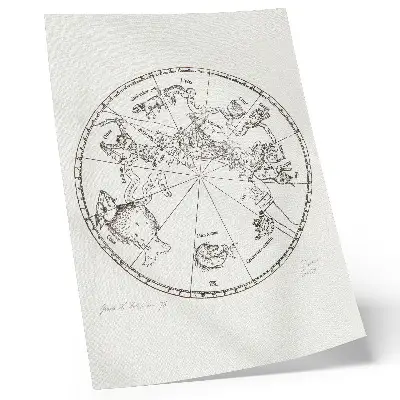 Impressão em tela de Hemisfério Sul do Globo Celeste (1515) por Albrecht Dürer