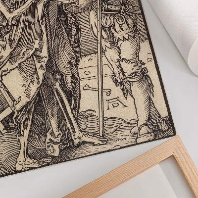 Arte de parede Morte e Lansquenet (1510) de Albrecht Dürer