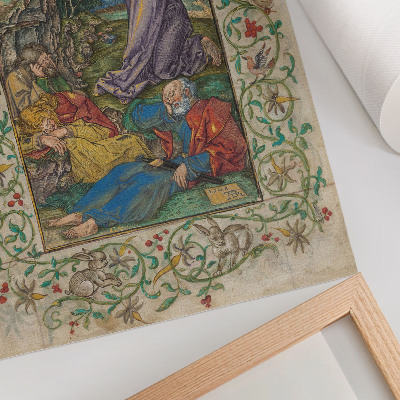 Poster decorativo Cristo no Monte das Oliveiras (1508 e década de 1580) por Albrecht Dürer e Georg Mack, o Velho