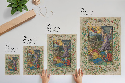 Poster decorativo Cristo no Monte das Oliveiras (1508 e década de 1580) por Albrecht Dürer e Georg Mack, o Velho