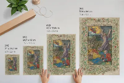 Poster decorativo Cristo no Monte das Oliveiras de Albrecht Dürer e Georg Mack, o Velho