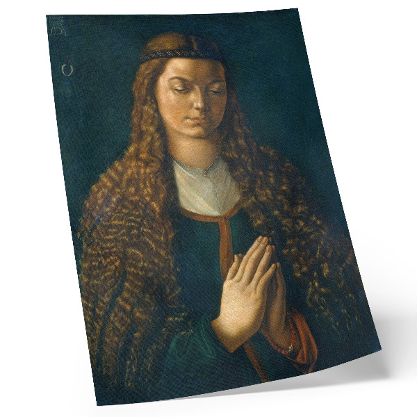 Arte de parede Retrato de uma jovem com cabelos soltos, 1497, de Albrecht Dürer