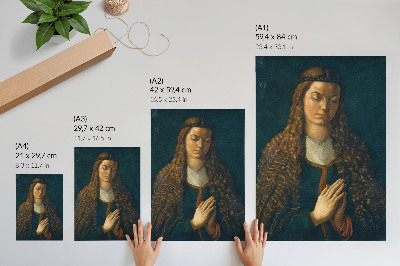 Arte de parede Retrato de uma jovem com cabelos soltos, 1497, de Albrecht Dürer