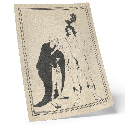 Poster para cozinha O Exame do Arauto Baseado em Lisístrata de Aristófanes, por Aubrey Beardsley