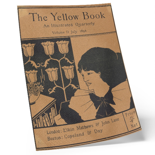 Arte de parede Capa de The Yellow Book, um periódico trimestral ilustrado, Volume II, julho de 1894, Aubrey Beardsley.