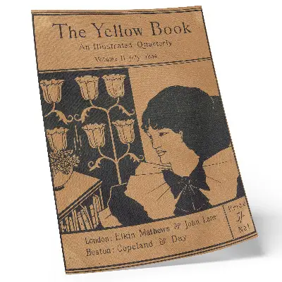 Arte de parede capa de The Yellow Book, periódico trimestral ilustrado, volume II, julho de 1894, por Aubrey Beardsley