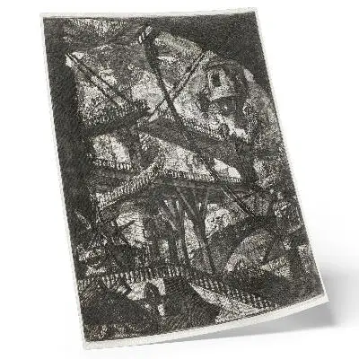 Poster para cozinha ponte levadiça, placa VII do ciclo Carceri d'Invenzione de Giovanni Battista Piranesi