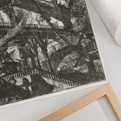 Poster para cozinha ponte levadiça, placa VII do ciclo Carceri d'Invenzione de Giovanni Battista Piranesi