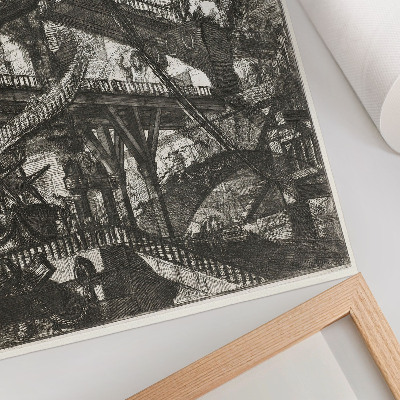 Poster para cozinha Ponte levadiça, placa VII do ciclo Carceri d'Invenzione, Giovanni Battista Piranesi