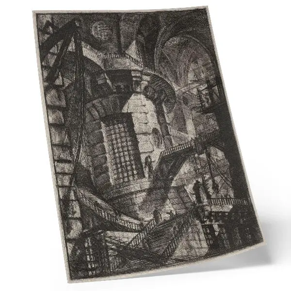 Poster decorativo A Torre Redonda da década de 1780 de Giovanni Battista Piranesi
