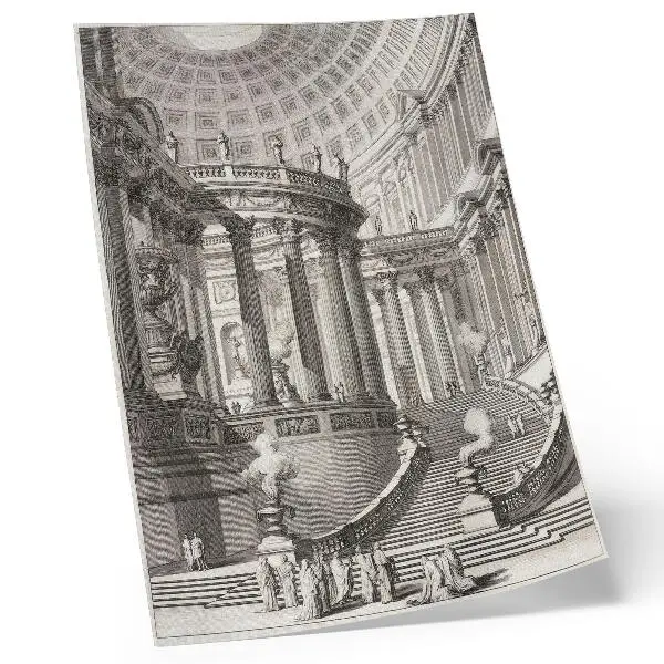 Impressão em tela Templo Antigo de Giovanni Battista Piranesi