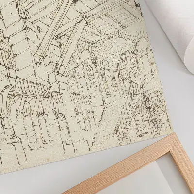 Poster para cozinha Estudos de arquitetura de Giovanni Battista Piranesi impressão artística de Giovanni Battista Piranesi