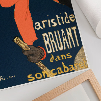 Impressão em tela Os Embaixadores de Aristide Bruant dans son cabaret 1892 impressão em alta resolução de Henri de Toulouse-Lautrec