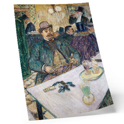 Impressão em tela O Sr. Boileau no Café (1893) – uma pintura de alta resolução de Henri de Toulouse-Lautrec