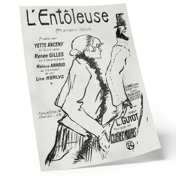 Poster para cozinha gravura Pobre mendigo! de 1893 por Henri de Toulouse-Lautrec
