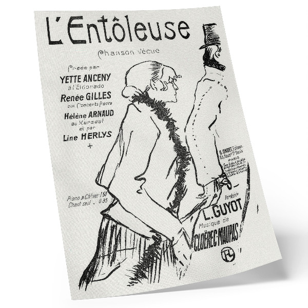 Poster para cozinha Pobre mendigo! (1893) gravura de Henri de Toulouse-Lautrec
