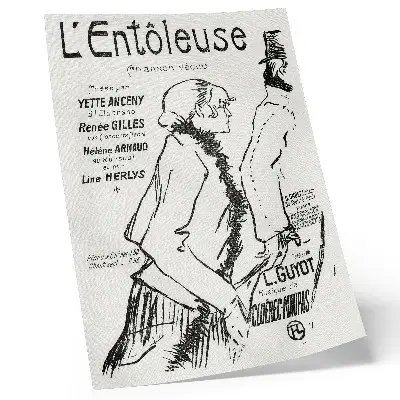 Poster para cozinha gravura Pobre mendigo! de 1893 por Henri de Toulouse-Lautrec