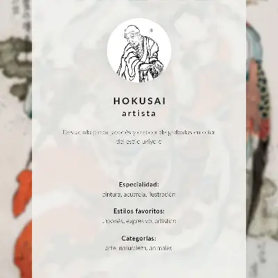Poster decorativo impressão vintage em xilogravura japonesa da obra Mesa de chá de Katsushiki Hokusai de 1822