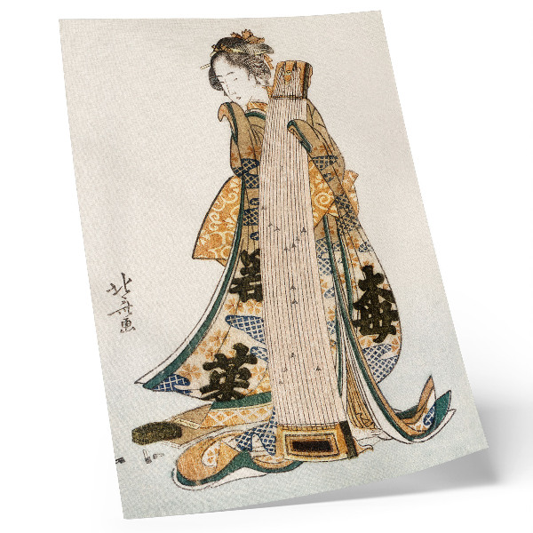 Poster decorativo Hokusai japonês (1760-1849) em estilo vintage ukiyo-e