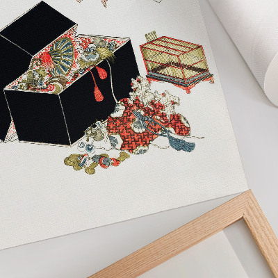 Impressão em tela Caixa de joias japonesa de Hokusai (1822)
