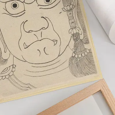 Poster para cozinha máscara Fudō Myōō da escola Katsushika Hokusai