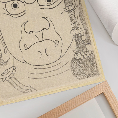 Poster para cozinha Máscara Fudō Myōō, Escola Katsushika Hokusai