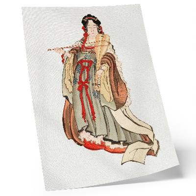 Arte de parede Benten (Deusa do Amor) (séculos XVIII-XIX), ilustração de uma mulher japonesa da Idade da Pedra por Katsushika Hokusai
