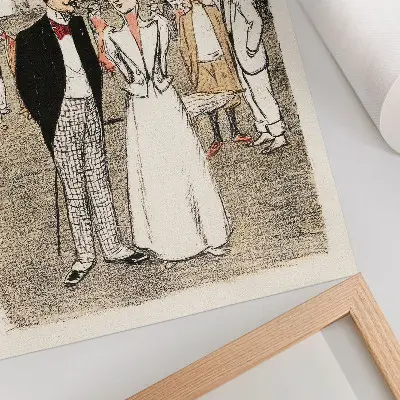 Poster para cozinha gravura O Trio Eterno de 1899 por Théophile Alexandre Steinlen