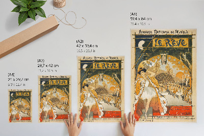 Poster decorativo O Sonho (1891) de Théophile Alexandre Steinlen