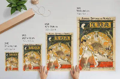 Poster decorativo O Sonho de Théophile Alexandre Steinlen obra de 1891