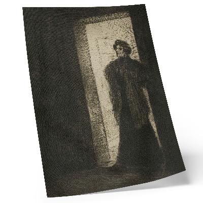 Poster decorativo No Limiar, de Théophile-Alexandre Pierre Steinlen
