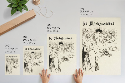 Impressão em tela Les Blanchisseuses – Théophile Alexandre Steinlen