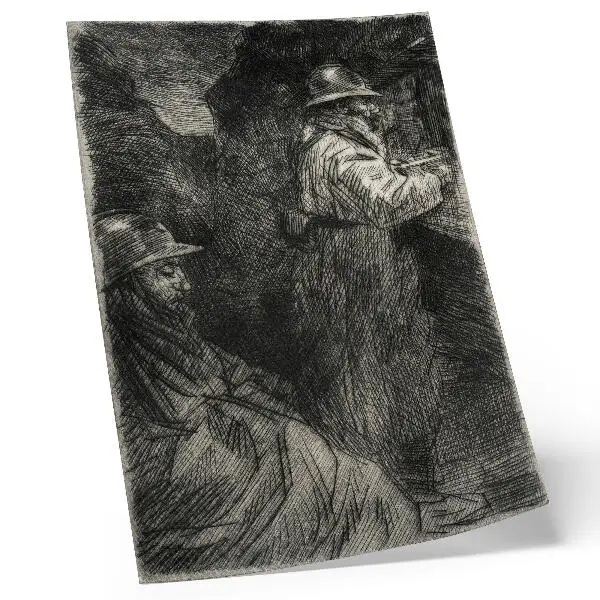 Arte de parede quadro No Quartel de Théophile Alexandre Steinlen