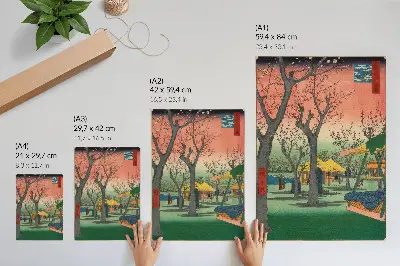 Arte de parede Jardim de Ameixeiras em Kamata, original do Instituto de Arte de Minneapolis