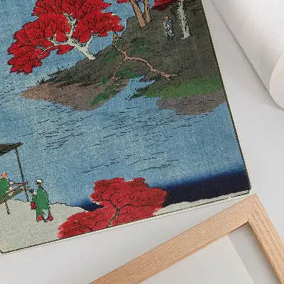 Poster para cozinha estampa da obra Outono no Templo Akiba em Ukiji (1857) de Utagawa Hiroshige
