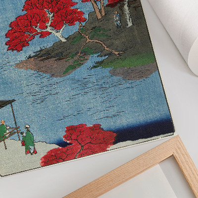 Poster para cozinha Outono no Templo Akiba em Ukiji (1857), gravuras japonesas antigas de Utagawa Hiroshige.