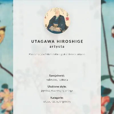 Poster para cozinha estampa da obra Outono no Templo Akiba em Ukiji (1857) de Utagawa Hiroshige
