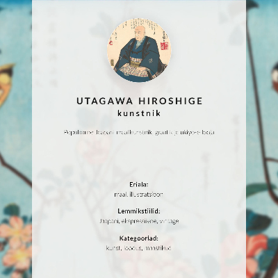 Poster para cozinha Outono no Templo Akiba em Ukiji (1857), gravuras japonesas antigas de Utagawa Hiroshige.