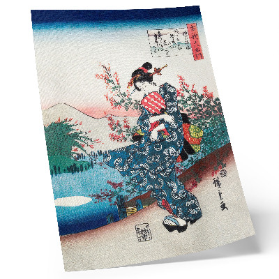 Poster para cozinha Mulher japonesa (1844-1846), xilogravura vintage de Utagawa Hiroshige