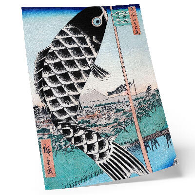 Poster decorativo Ponte Suidobashi e Surugadai de Utagawa Hiroshige (1857)