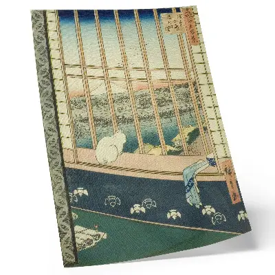 Poster para cozinha obra Os campos de arroz de Asakusa e o Festival Torinomachi da série Cem Vistas Famosas de Edo de Hiroshige