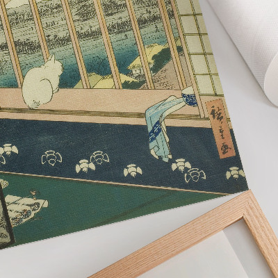 Poster para cozinha Os campos de arroz de Asakusa e o Festival Torinomachi, da série Cem Vistas Famosas de Edo, de Hiroshige.