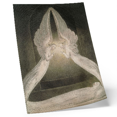 Arte de parede Cristo no túmulo, guardado por anjos (1805), aquarela de William Blake