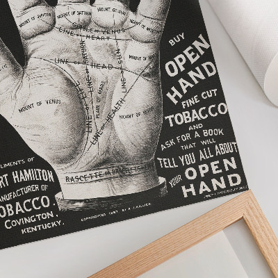 Poster para cozinha Leitura da palma da mão aberta