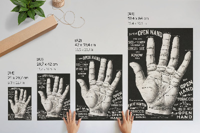 Poster para cozinha Leitura da palma da mão aberta